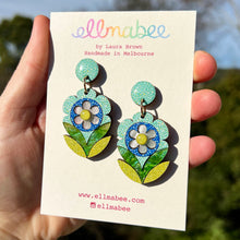 Load image into Gallery viewer, BOXING DAY SALE Art Nouveau Bloom Earrings (Cerulean)
